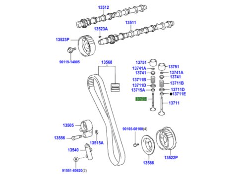 Soupape échappement KDJ9 KDJ12 KDJ15 Hilux Vigo 3.0D4-D