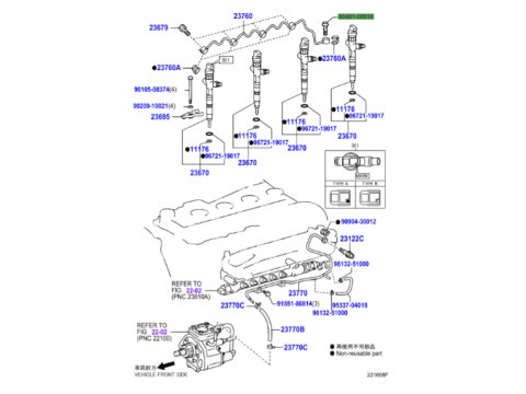 Vis creuse de rampe de retour injection KDJ9 KDJ12 KDJ15 Hilux Vigo