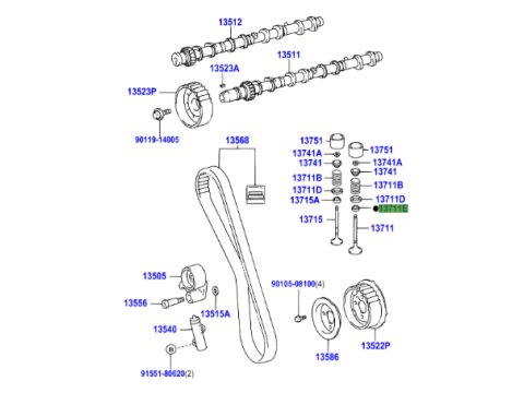 Joint de queue de soupapes KDJ9 KDJ12 KDJ15 Hilux Vigo D4-D