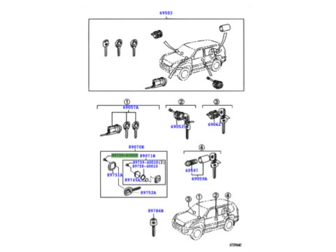VIS CLEF AVEC TRANSPONDEUR TOYOTA