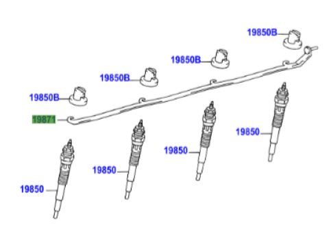 Connecteur bougies préchauffage KDJ12 KDJ15 Hilux Vigo