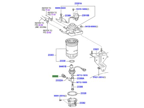 Robinet vis de purge sous filtre à gasoil KDJ120 VDJ200