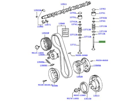 Soupape échappement HDJ80 12s HZJ7