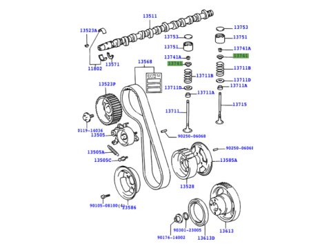 Siège de ressort de soupape HDJ80 12s HZJ7 KZJ9 KZJ7 LJ7