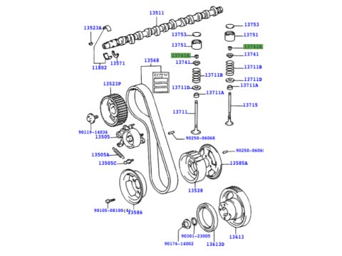 Demi clavette cone de soupape HDJ80 12s HZJ7 KZJ9 KZJ7 LJ7