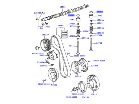 Pastille cale réglage soupapes ep2.5mm motorisations 1HD-T 1KZ-T 1HZ 2LT 3L 5L