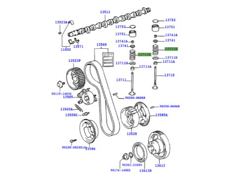 Ressort de soupape HDJ80 12s HZJ7 KZJ9 KZJ7 LJ7