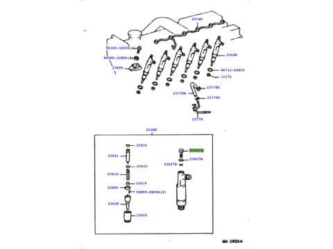 Vis de retour d'injecteur HDJ80 12s BJ71