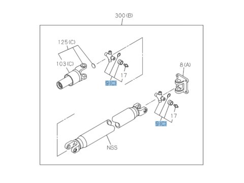 Kit croisillon d'arbre de transmission arrière Isuzu DMax III 2020+