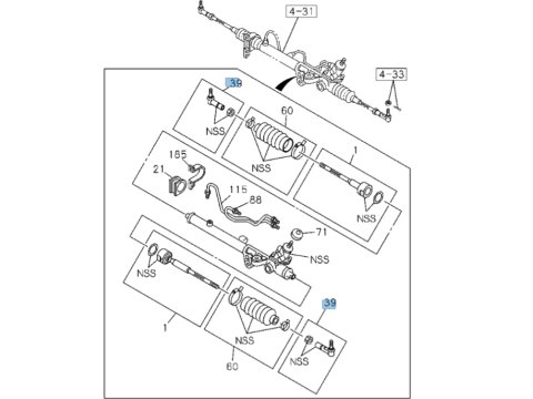 Paire de rotules extérieures de biellette de direction Isuzu DMax I 2004-2006