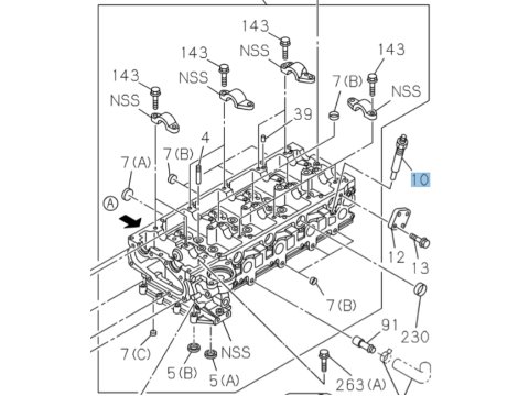 Bougie de préchauffage Isuzu DMax II 2012-2016