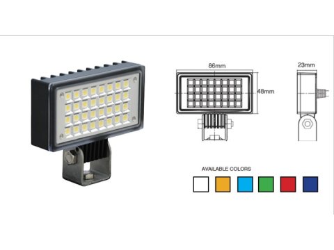 Phare de travail VisionX Utility - 86x48cm - 500lm - 6W