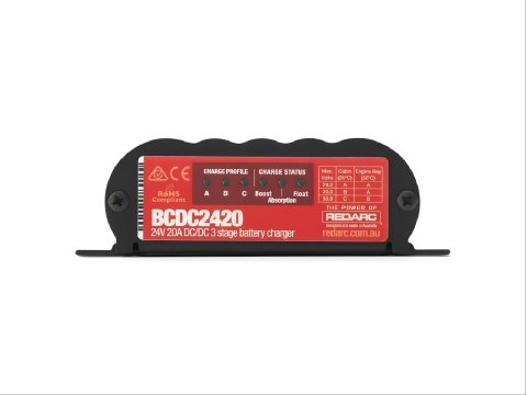 Chargeur de batterie auxiliaire Redarc DC DC 24 V 20 A basse tension