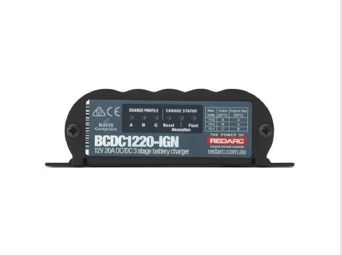 Chargeur de batterie auxiliaire Redarc DC DC 12 V 20 A à commande après contact