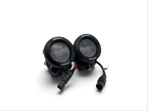 Kit de 2 phares antibrouillard LED Vision X CG2 Mini Cannon Fog Light ronds avec lentille transparente