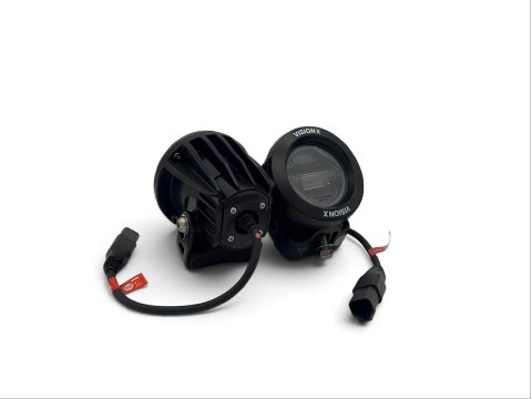Kit de 2 phares antibrouillard LED Vision X CG2 Mini Cannon Fog Light ronds avec lentille transparente