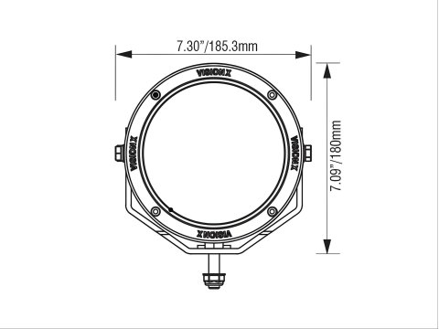 Kit de 2 phares LED Vision X Light Cannon CG2 6.7'' éclairage longue portée