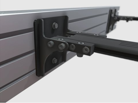 Jeu de supports latéraux centrés pour auvent pour quick release James Baroud