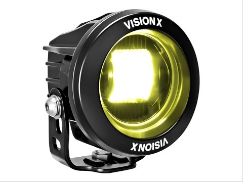 Kit de 2 phares antibrouillard LED Vision X CG2 Mini Cannon Fog Light ronds avec lentille jaune