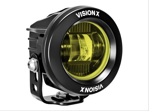 Kit de 2 phares antibrouillard LED Vision X CG2 Mini Cannon Fog Light ronds avec lentille jaune