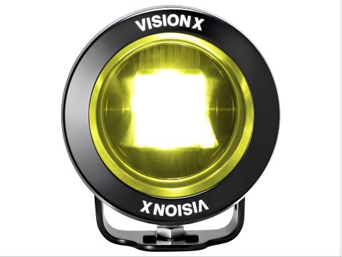 Kit de 2 phares antibrouillard LED Vision X CG2 Mini Cannon Fog Light ronds avec lentille jaune