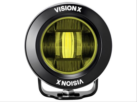 Kit de 2 phares antibrouillard LED Vision X CG2 Mini Cannon Fog Light ronds avec lentille jaune