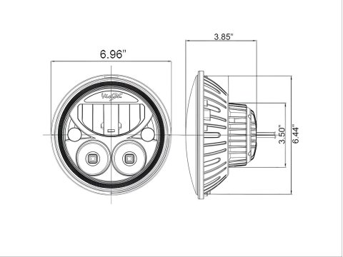Kit de 2 phares LED Vision X Vortex 7