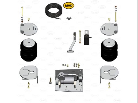 Kit boudins pneumatiques renfort lames MAD Air Master Automatic pour Toyota Hilux Revo