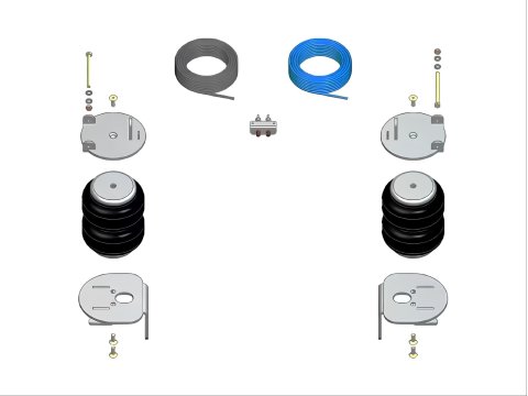 Kit boudins pneumatiques renfort lames MAD Air Master Basic pour Toyota Hilux Revo