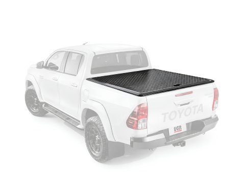 Couvre-benne aluminium thermolaqué noir pour Toyota Hilux Revo double cabine 2015 +