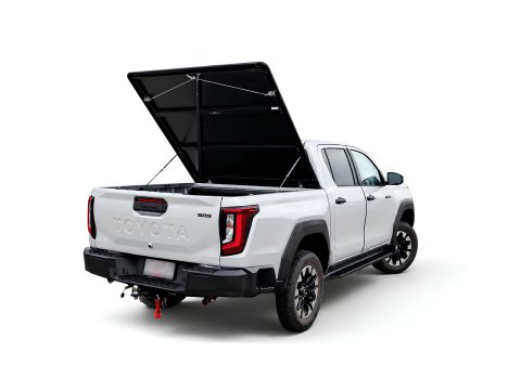 Couvre-benne aluminium thermolaqué noir pour Toyota Hilux Revo double cabine 2015 +
