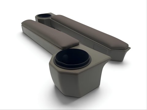Accoudoirs marron avec porte-gobelets Toyota Land Cruiser Série 7