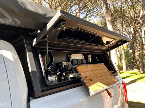 Ensemble de cuisine complet 1250mm avec compartiments latéral pour hardtop Contour Alu-Cab