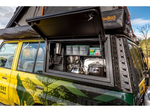 Kit d'aménagement cuisine pour coffre de rangement latéral gauche Toyota GRJ76 Alu-Cab