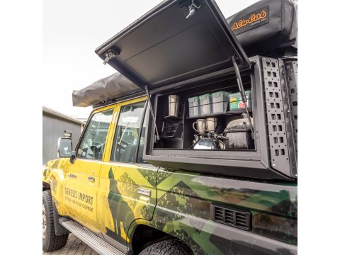 Kit d'aménagement cuisine pour coffre de rangement latéral gauche Toyota GRJ76 Alu-Cab