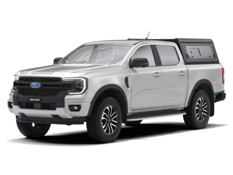 Hardtop Contour noir lisse avec fenêtre latérale Ford Ranger 2023+ double cab Alu-Cab