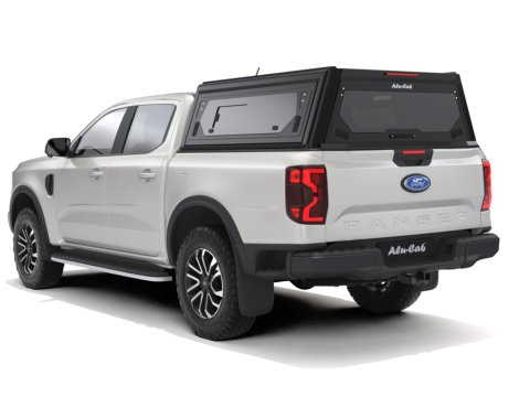 Hardtop Contour noir lisse avec fenêtre latérale Ford Ranger 2023+ double cab Alu-Cab