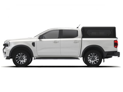 Hardtop Contour noir lisse avec fenêtre latérale Ford Ranger 2023+ double cab Alu-Cab