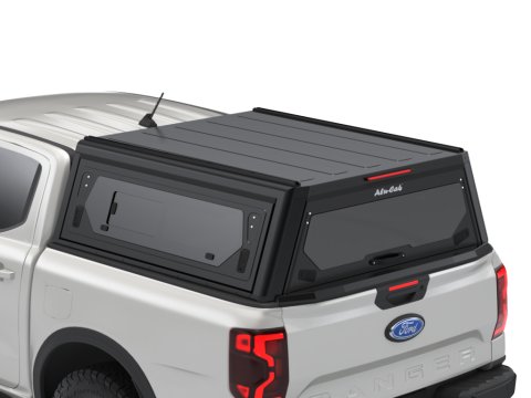 Hardtop Contour noir lisse avec fenêtre latérale Ford Ranger 2023+ double cab Alu-Cab