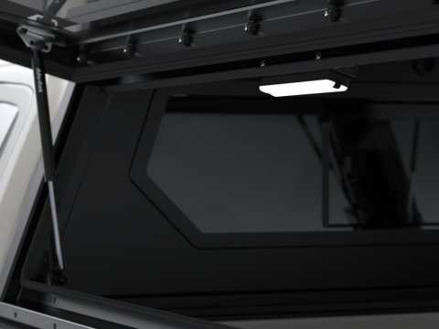 Hardtop Contour noir lisse avec fenêtre latérale Ford Ranger 2023+ double cab Alu-Cab