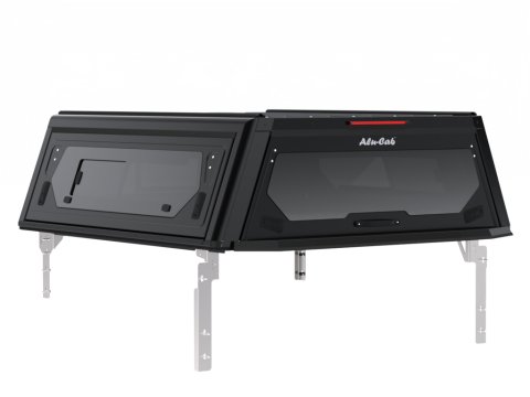 Hardtop Contour noir lisse avec fenêtre latérale Ford Ranger 2023+ double cab Alu-Cab