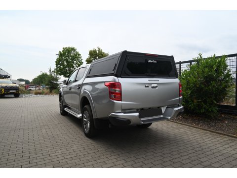 Hardtop Contour noir lisse sans fenêtre latérale pour Mitsubishi L200 2016+ DC Alu-Cab