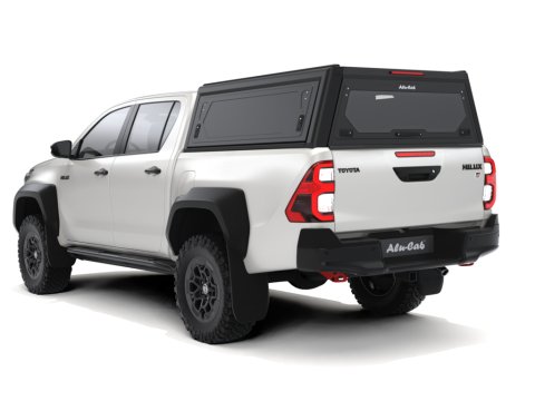 Hardtop Contour noir lisse sans fenêtre latérale pour Toyota Hilux Revo 2016+ double cabine Alu-Cab