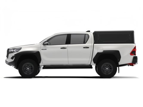 Hardtop Contour noir lisse sans fenêtre latérale pour Toyota Hilux Revo 2016+ double cabine Alu-Cab