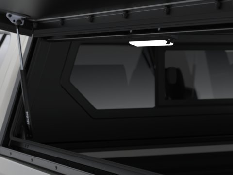 Hardtop Contour noir lisse sans fenêtre latérale pour Toyota Hilux Revo 2016+ double cabine Alu-Cab