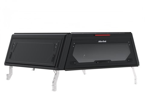 Hardtop Contour noir lisse sans fenêtre latérale pour Toyota Hilux Revo 2016+ double cabine Alu-Cab