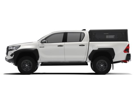 Hardtop Contour noir lisse avec fenêtre latérale pour Toyota Hilux Revo 2016+ double cabine Alu-Cab