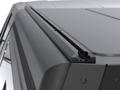 Hardtop Contour noir lisse avec fenêtre latérale pour Toyota Hilux Revo 2016+ double cabine Alu-Cab