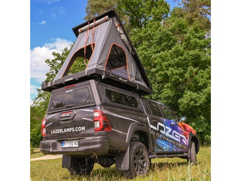 Hardtop Contour noir lisse avec fenêtre latérale pour Toyota Hilux Revo 2016+ double cabine Alu-Cab
