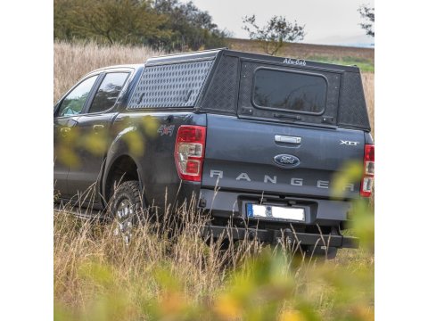 Hardtop Adventure noir strié double cabine Ford Ranger 2012-2022 Alu-Cab